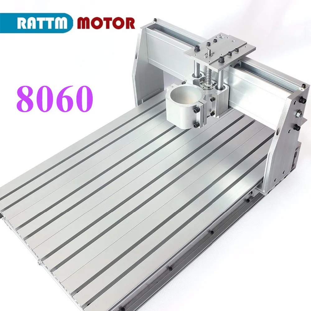 【EU Free VAT】DIY 8060 Z CNC Router Milling Machine Aluminum frame Kit with 80mm Mount bracket Clamp