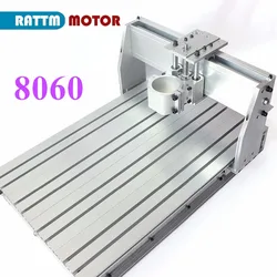 【EU Free VAT】DIY 8060 Z CNC Router Milling Machine Aluminum frame Kit with 80mm Mount bracket Clamp