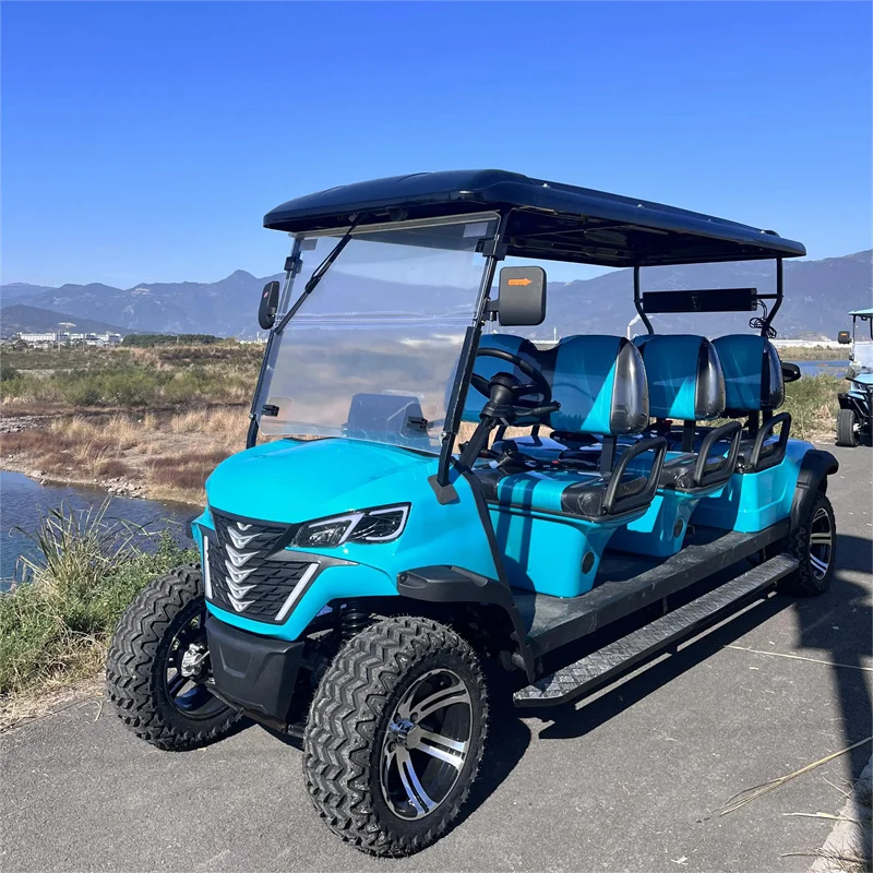 Custom Color 48V 60V 72V  2/4/6 Seats 5000W/7500W Motor Electric Trolley Scooter Golf Cart Electric Sightseeing Car