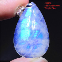 Natural Moonstone Blue Light Pendant Jewelry Women Men Clear Water Drop Moonstone Gemstone Crystal Fashion AAAAA