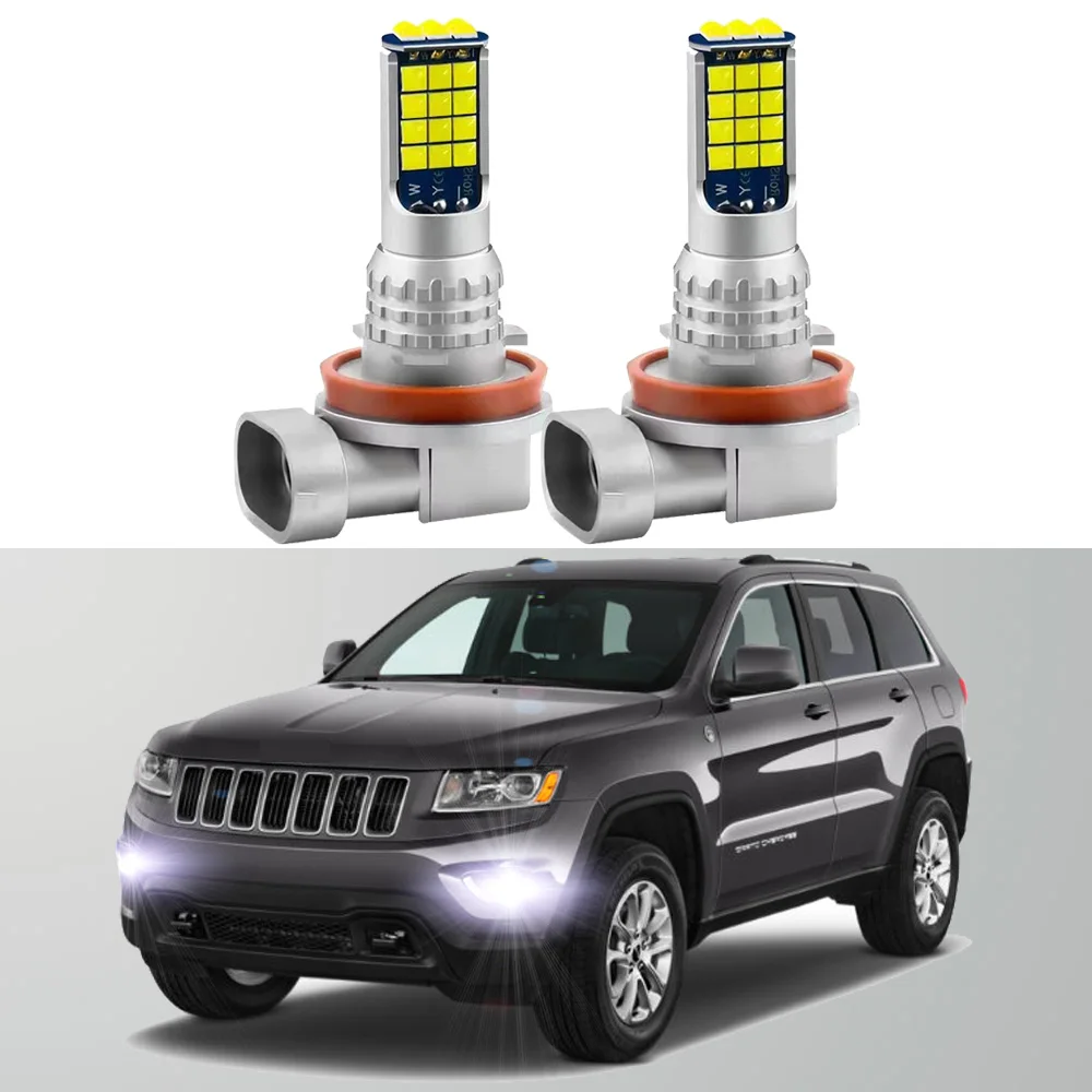 

2pcs Led Car Fog Lamp For Jeep Grand Cherokee IV WK2 2014-2017 2018 2019 2020 2021 Front Fog Light Bulb Car Accessories Canbus