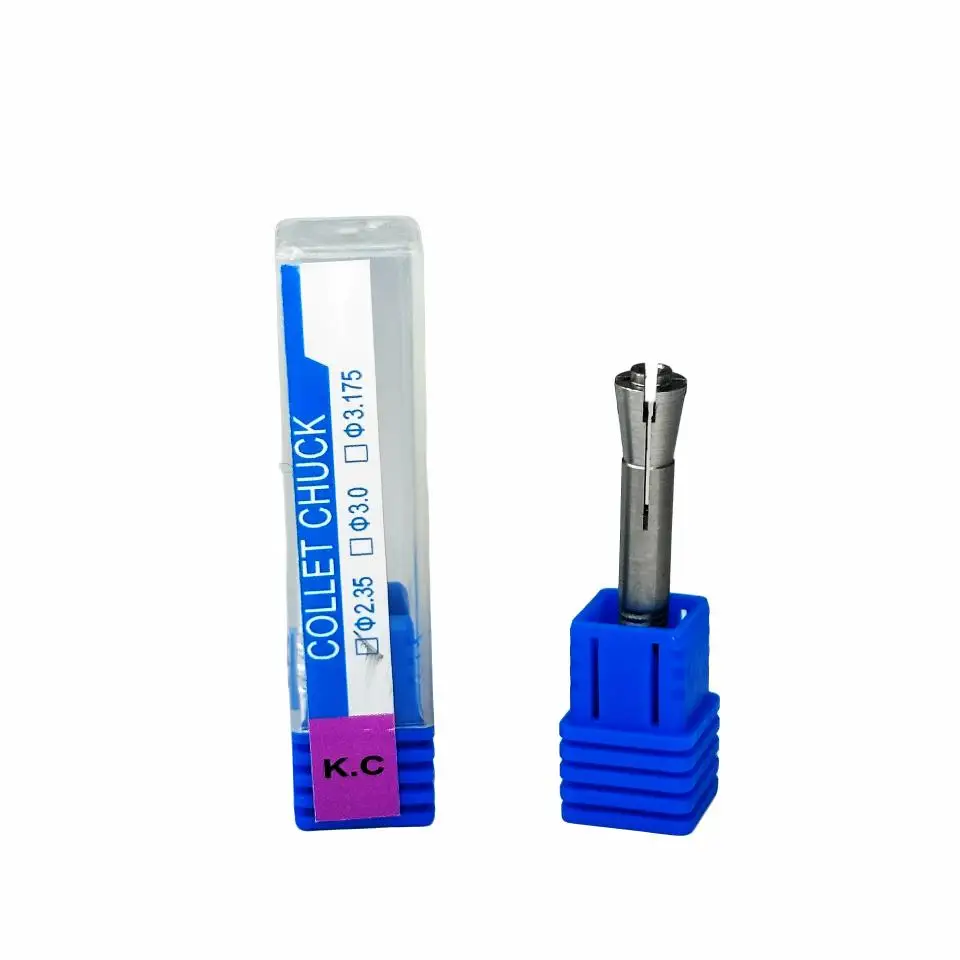 Precision 2.35mm Collet Chuck Replacement 3/4 Jaw Steel Drill Collet Parts for Rotary Grinding Tool Dental Lab Polish Handpiece