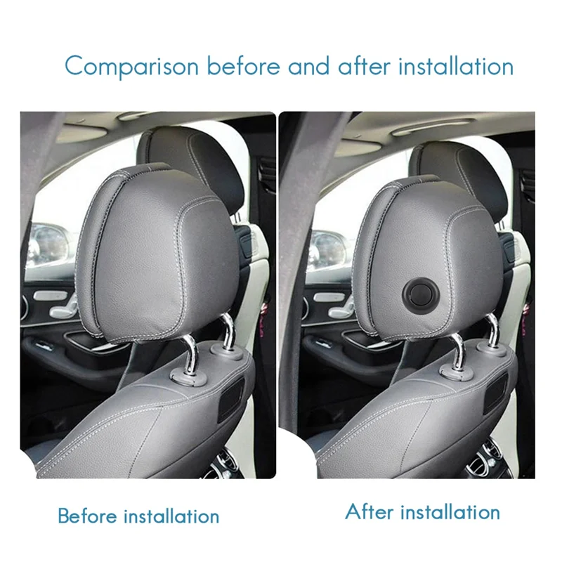 YSUN-1 قطعة سيارة مسند الرأس بالمقعد زر تعديل التبديل اكسسوارات السيارات الأسود لمرسيدس بنز W205/W253/W213 C200 C260 E300 2015