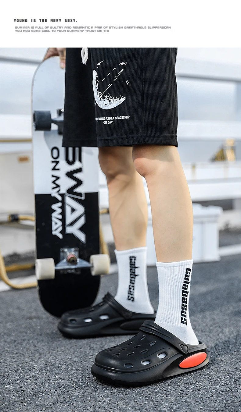 Sommer-Hausschuhe für Herren, neuer Modetrend, Sport-Oberbekleidung, dicker Boden, Gefühl weicher Boden, bequem, atmungsaktiv, rutschfest – Detail 15