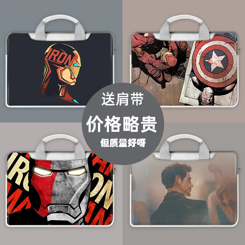 

Disney Мстители: Железный человек, Капитан Америка, милая большая вместительная сумка для хранения планшетов, мультяшная сумка для ноутбука, 12, 13, 14, 16 дюймов, подарок