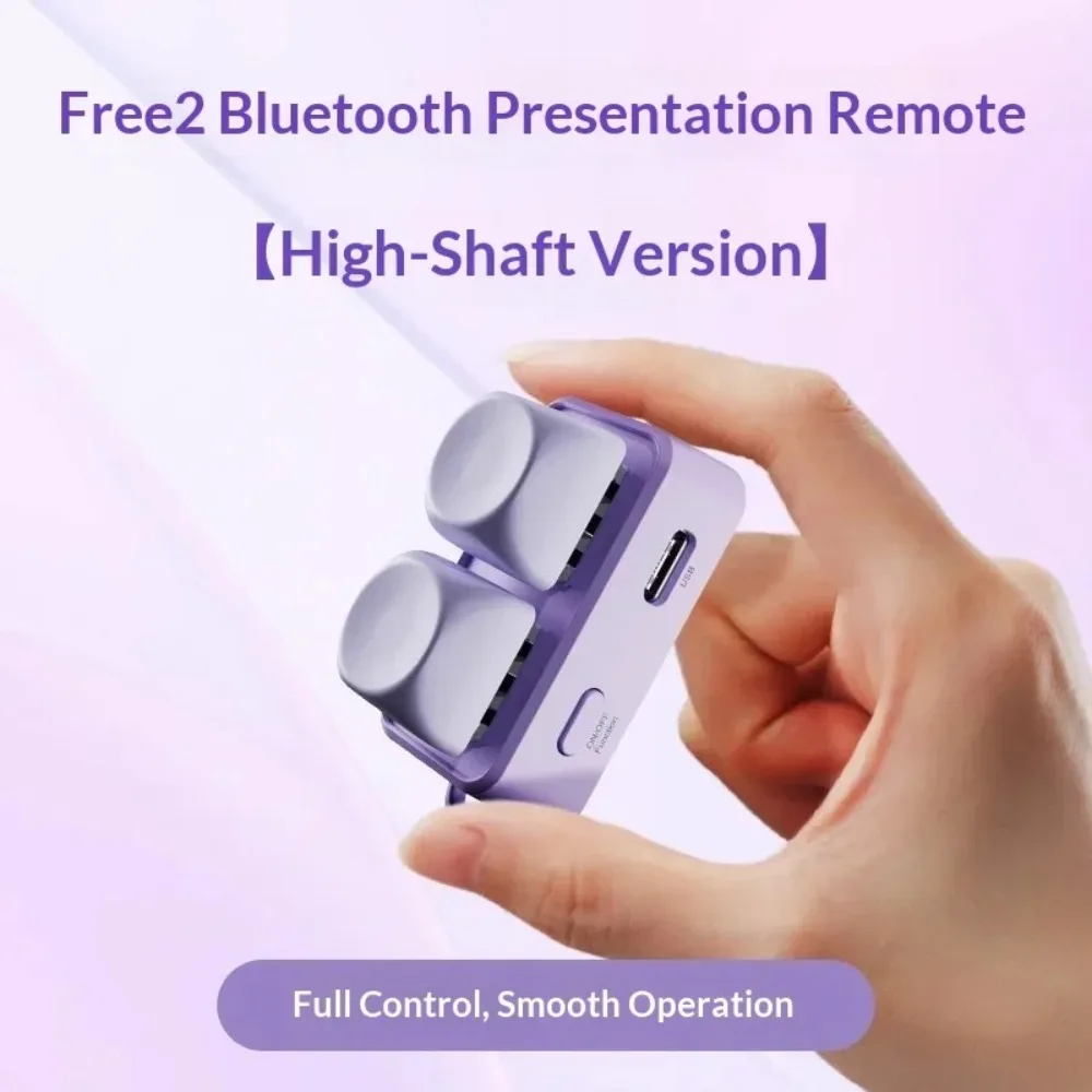 New HanLinYue Free2 Bluetooth Mini Mechanical Remote Controller Cute Page Turner for E-Ink Reader Tablet Phone Control