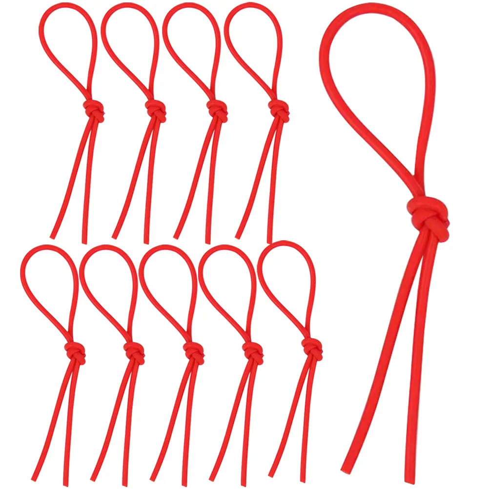 

10 Pcs Yangqin Rubber Sleeves Strong Toughness Elastic Rubber Practical Durable Dulcimer Accessories Red Color Yangqin