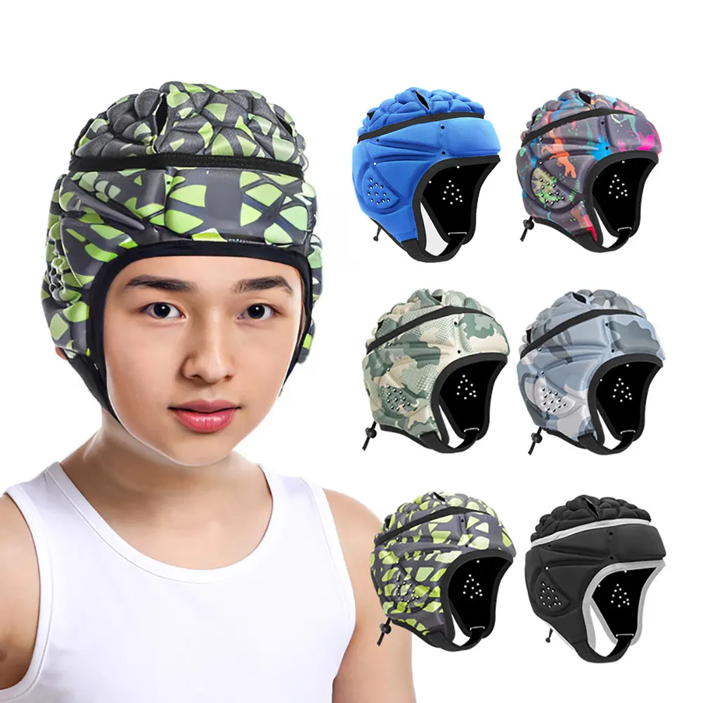 Profession Children Rugby Helmet Padded Headgear Flag Football Protective Gear Goalkeeper Soft Head Scrum Cap Soft Shell Sports