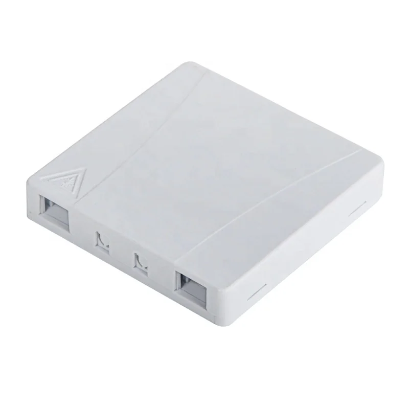 2 Port FTTH Face Plate Termination Box Ultrathin 86 Type Optical Fiber Information Indoor Protection Fiber Optic Equipment