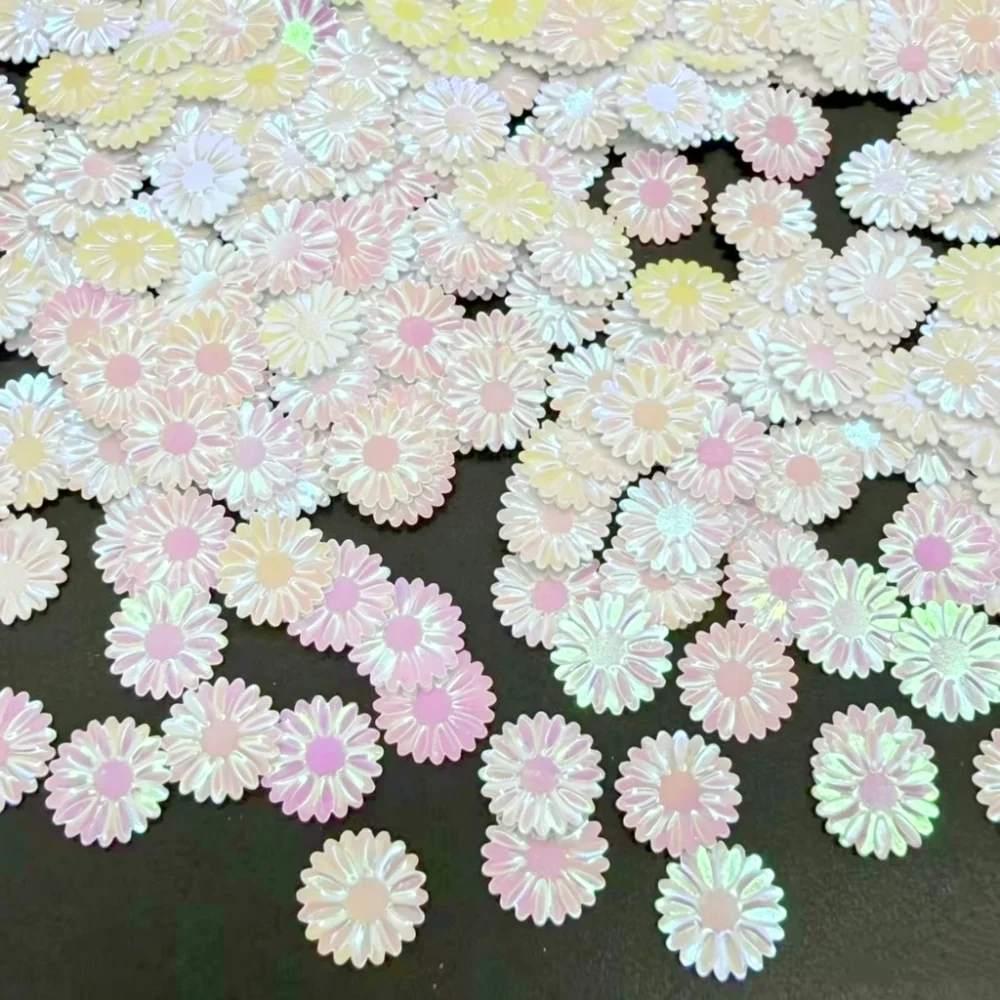 Durable Nail Art Daisy Sequins Glitter Phone Case Decor 100g/bag Flower Loose Sequins 9mm Shiny Slime Fillers DIY Projects
