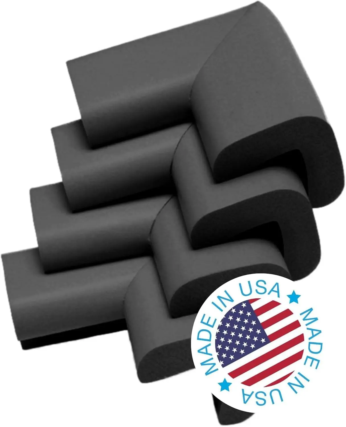 

Черная угловая подушка из 4 предметов, защита от детей для мебели, сделано в США, без BPA