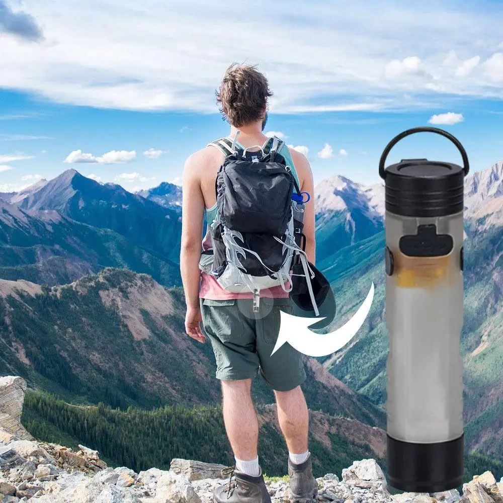 Linterna pequeña LED portátil, minilinterna compacta y ligera, impermeable, recargable, de bolsillo, para acampar, de emergencia