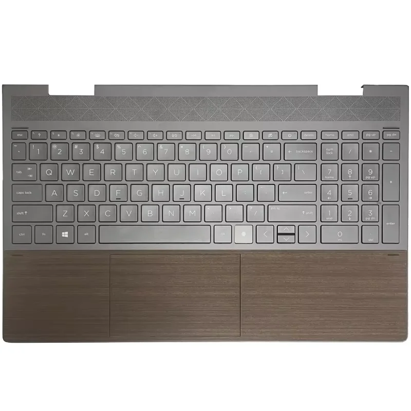 

Palmrest Upper Case With Keyboard For HP ENVY 15-ED 15-EE TPN-C149 Brown Wood Grain Color