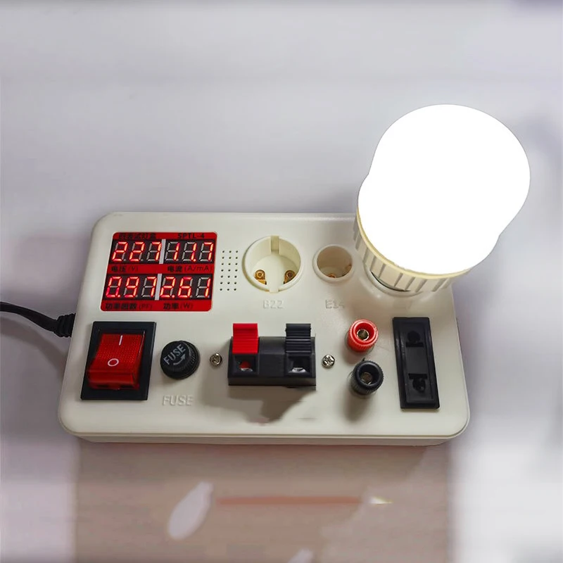LED power tester, fast 4-meter test lamp clamp, bulb wattage measurement, lighting fixture electrical parameter power meter