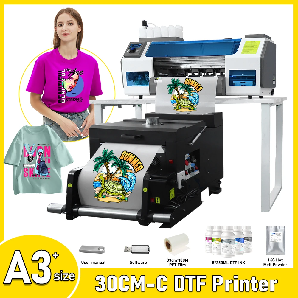 A3 Dtf Printer T-Shirt Drukmachine Textiel Dtf Printer Dtf A3 Printer Voor T-Shirt Dtf Drukmachine Voor Alle Stof