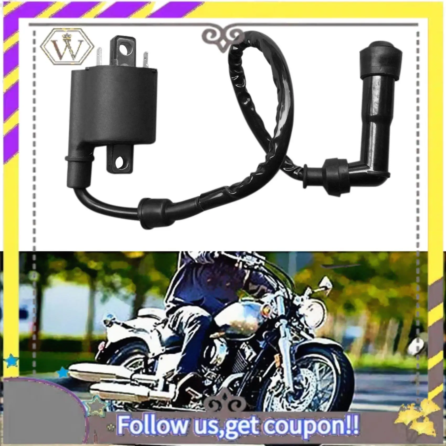 ABXV-Motorcycle Ignition Coil High Voltage Package For Vstar 650 XVS650
