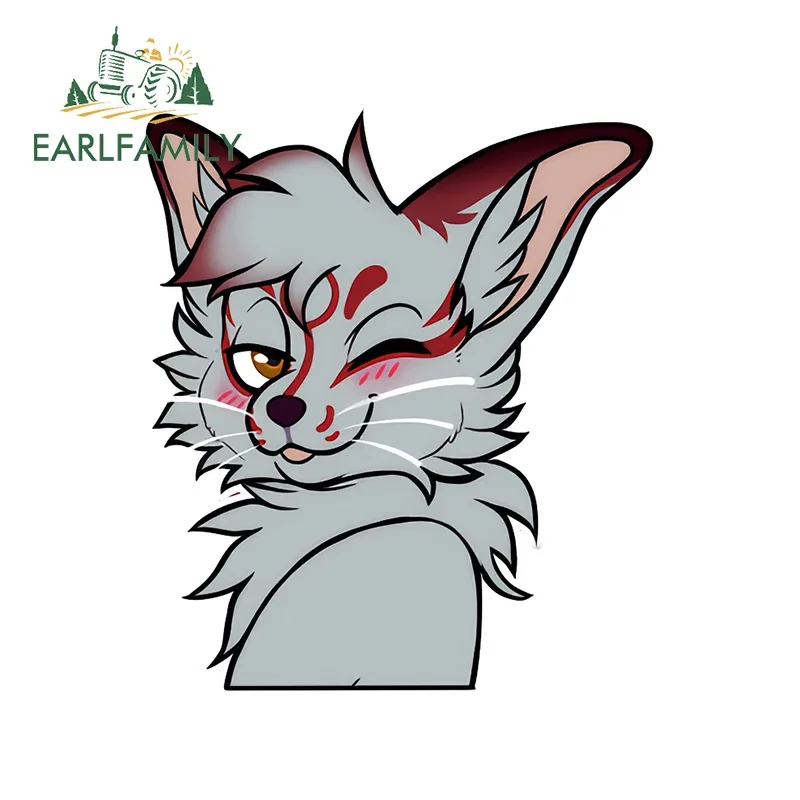 

EARLFAMILY 13 см x 11,4 см пушистый персонаж Peek автомобильные наклейки застенчивая аниме солнцезащитная наклейка водостойкий холодильник шлем аксессуары