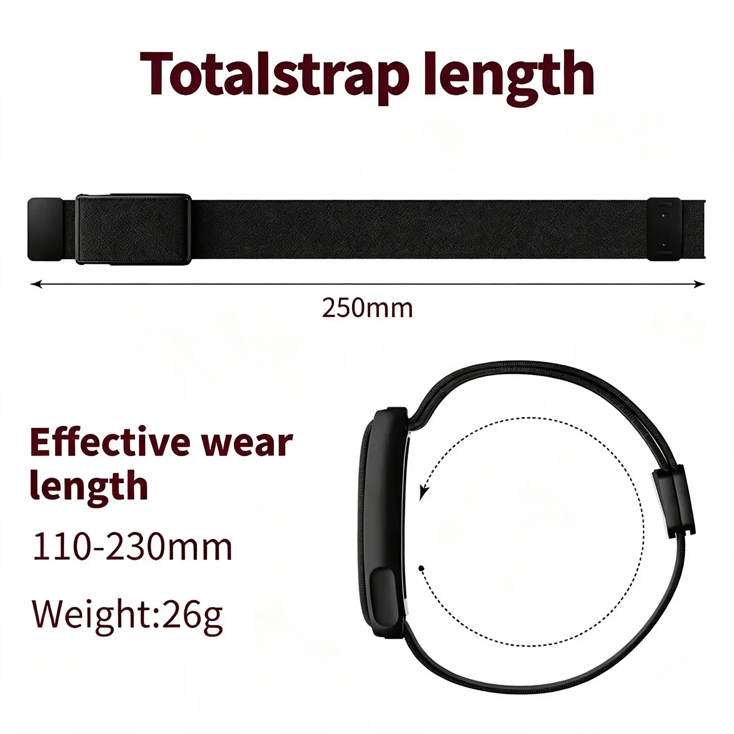 Magnetisches Armband für Amazfit Helio, Nylon, elastisch, verstellbar, Sportarmband, Ersatz für Amazfit Helio Band Zubehör – Detail 4