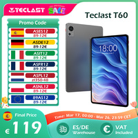 Teclast T60 12 inch tablet Android 14 2000x1200 T620 8 Core CPU Max 20GB RAM 256GB ROM 4G LTE type C 8000mAh Widevine L1