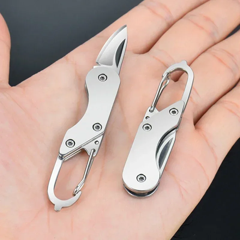 

Mini Portable All-steel Folding Knife Outdoor Camping Travel Tool Knife Keychain Accessories Holiday Gift