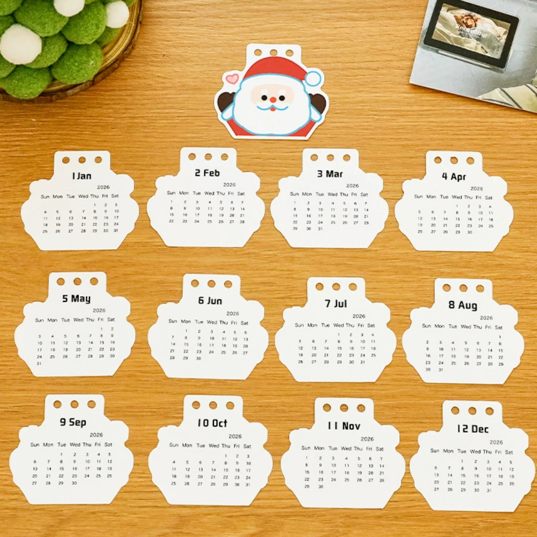 Christmas Table Planner Cartoon Desktop Calendar Daily Scheduler  Mini Desk Calendar For Student Gift Event Planning Desk