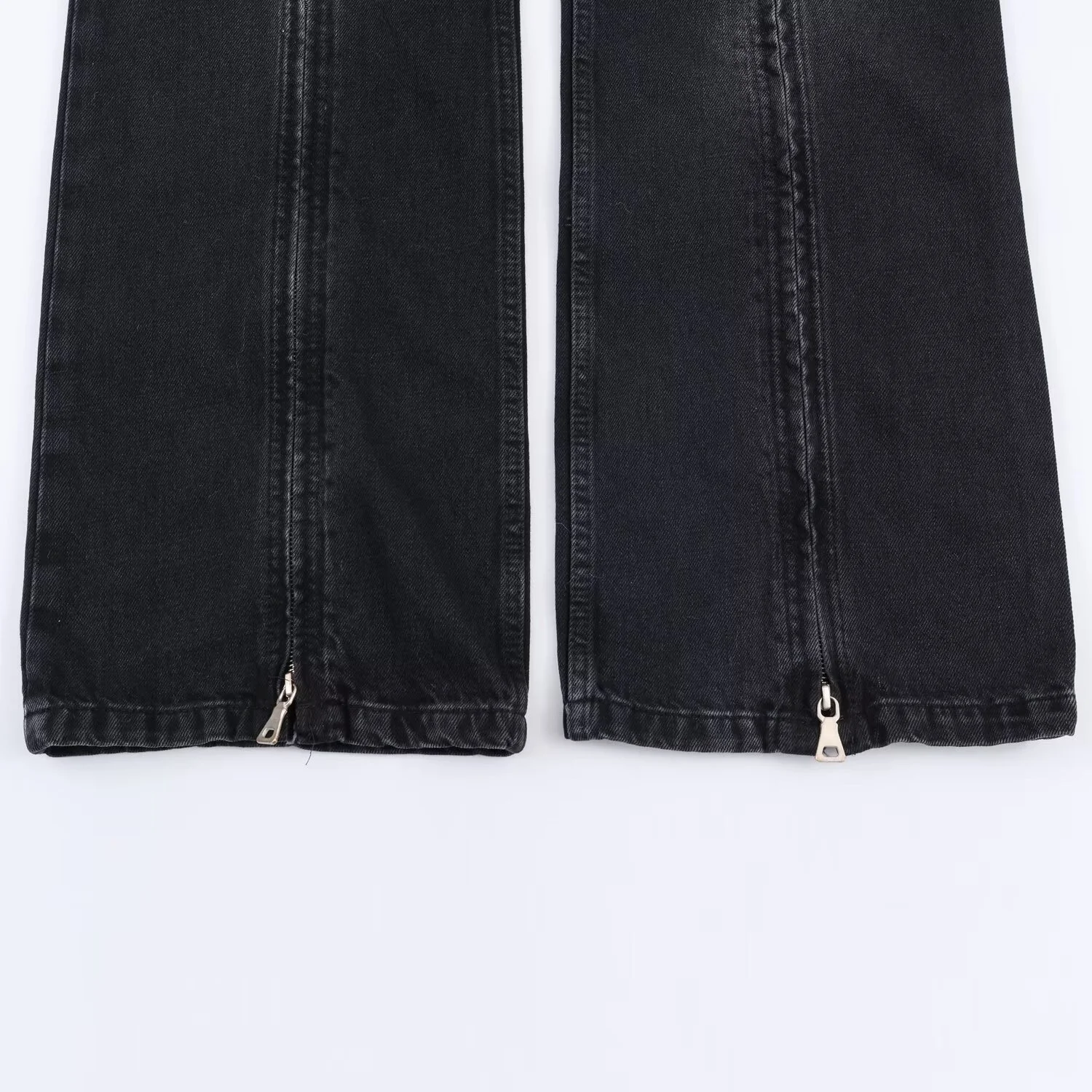 2025 Winter New Women's Casual Fashion Sweet and Cool Style Versatile Mid-Waist Wide-Leg Zipper Jeans