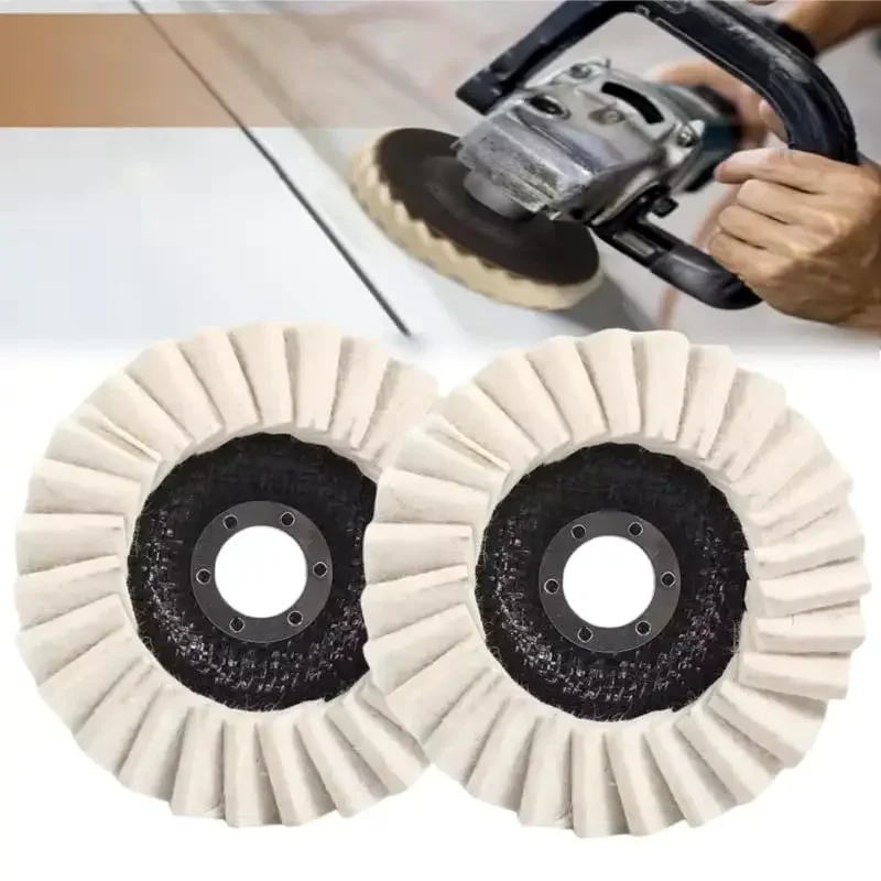 5/2/1pcs Wool Felt Flap Polishing Disc Wool Polishing Wheel Disc Buffing Pad Premium Felt Polishing Pads for Metal, Marble Stone