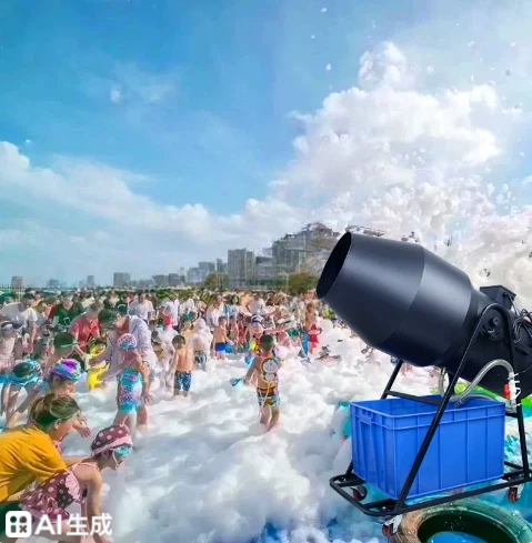 3000W Outdoor Swing Foam Machine Large Spray Type Foam Maker for Stage Water Park Pool Party Kindergarten