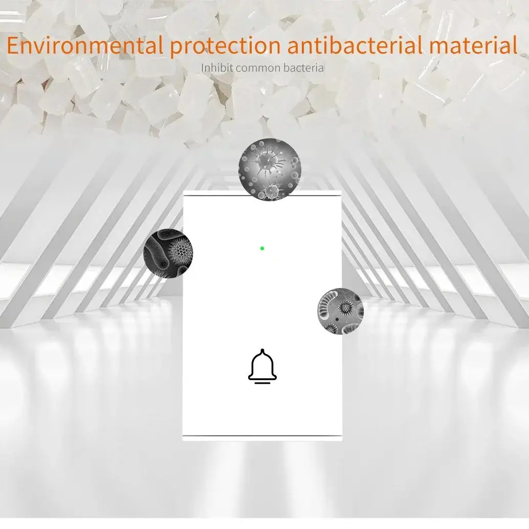 Staniot Wireless Doorbell 433MHz Dust Proof Outdoor/Indoor Doorbell Button 200m Distance For Smart Home Alarm Security System