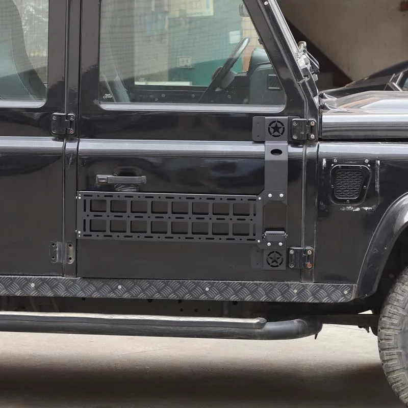 الكربون الصلب باب السيارة للطي المفصلي خطوة القدم دواسة حامل سقفي السيارة خطوة لاند روفر المدافع 90 110 130 الملحقات الخارجية #4