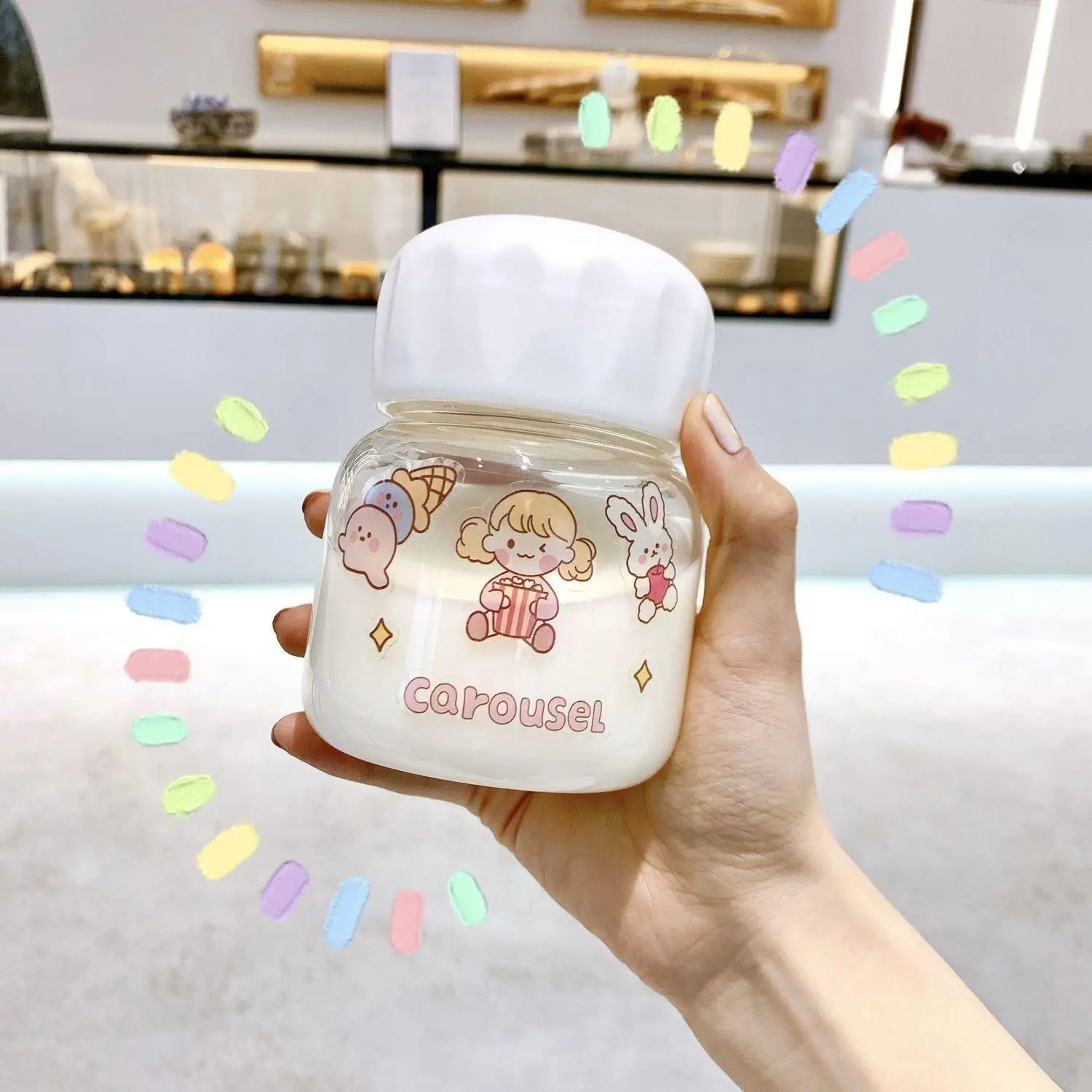 Small portable Milk Cup summer womens coffee cup mini portable high-looking Japanese style water Cup cute girl Cup Mhw bomber