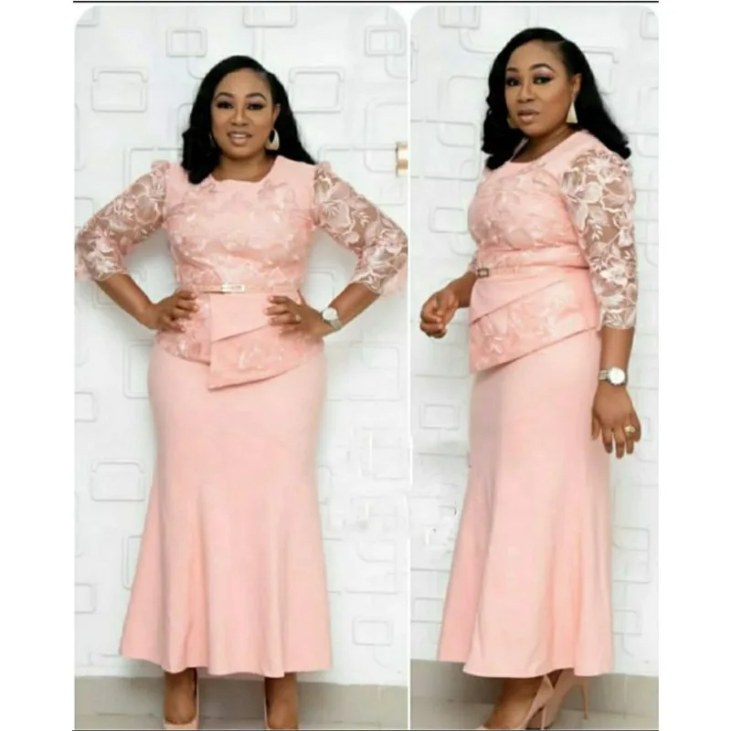 

Вечернее свадебное платье больших размеров в африканском турецком стиле для женщин, платье макси с длинными рукавами и ампирной талией