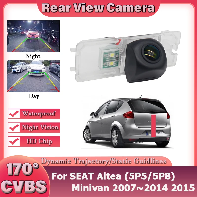 170° 1080P HD CCD Car Vehicle Rear View Reverse Camera For SEAT Altea Leon Ibiza 6L 6J Alhambra Ateca Exeo Toledo Cordoba