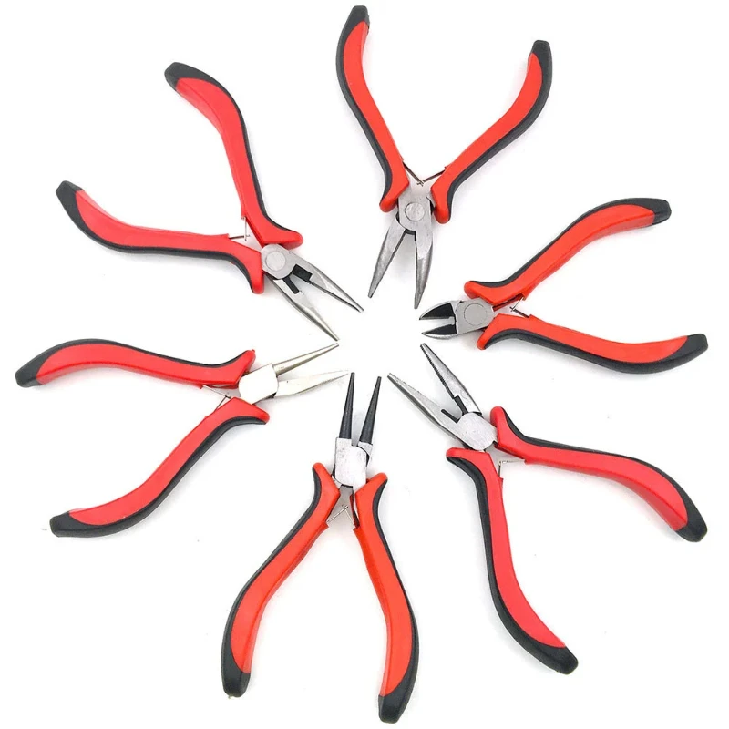 Mini Pliers Diagonal Pliers Wire Round Mouth Bent Long Needle Nose Cutter Handcraft Beading for DIY Small Jewelry Pliers Tools