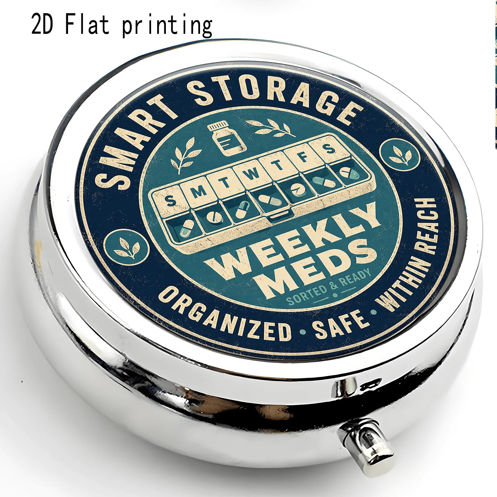 A Mysterious Eye-Shaped Pill Box, Mini 2-Compartment Organizer, Portable Home Medicine Storage, Ideal for Wallets and Travel, a Unique Gift