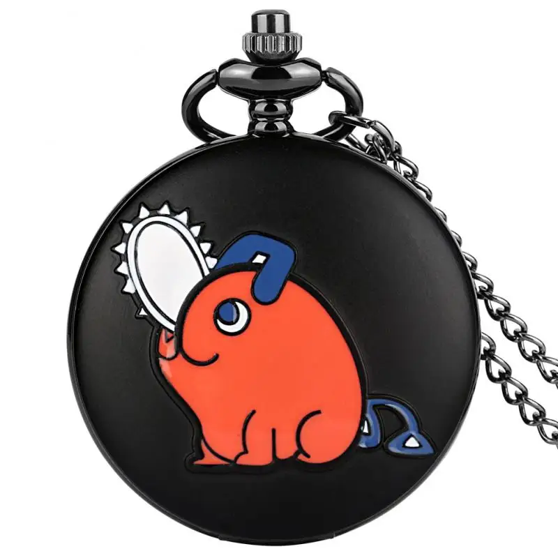 Harajuku Anime Chainsaw Man Cosplay Quartz Pocket Watch Chain Pendant Animal Cartoon collana gioielli regali per uomo donna bambini