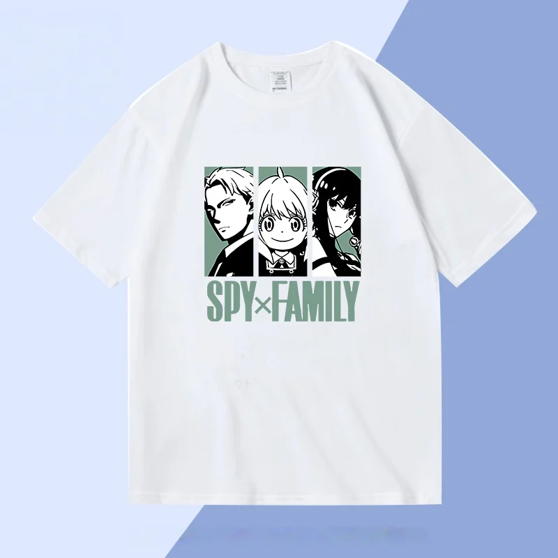 T-shirts en coton pour hommes et femmes, collection Spy X Family, vêtements pour enfants sur le thème de l'anime 2D, t-shirts décontractés pour la maison