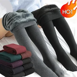 Women's Thermal Winter Tights Fleece Lined Sheer Velvet Pantyhose Thick Warm Leggings with Plush Inner Layer