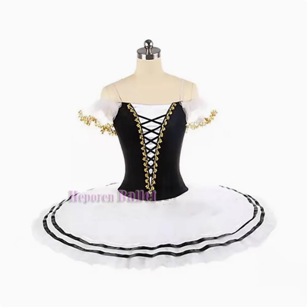 Nutcracker Ballet Tutu Costume Black White Tulle Dancewear For Kids & Adults Ballet Competition Or Performances