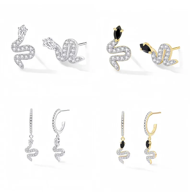 

Snake Shadow Transformation Fury Snake Earrings for Women 925 Sterling Silver Small Earrings Jewelry Fine Girl Earring Gift
