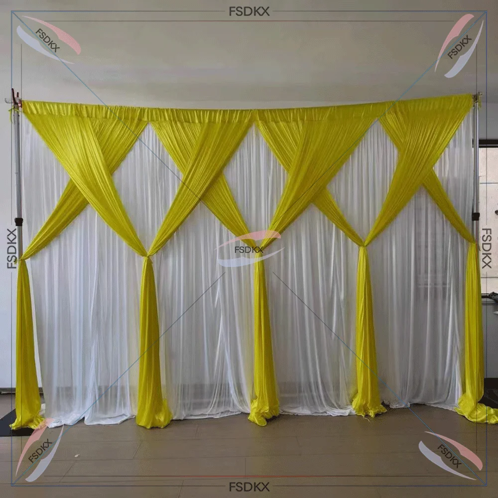 Customized Professional Backdrop Curtain Wedding Event Party Wedding Curtain Fabric For Wholesale