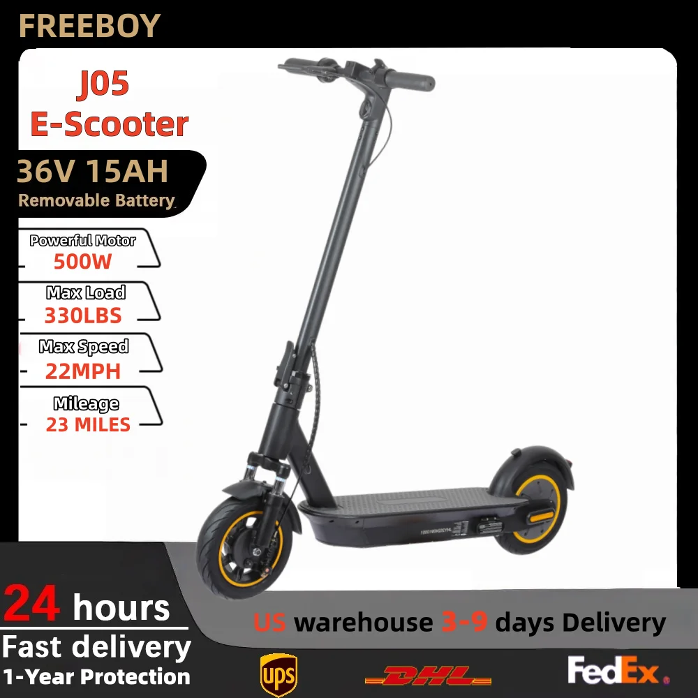 

Электросамокат FREEBOY J05MAX с двигателем 500 Вт, 36 В, 15 Ач, складной, с широкими шинами 10 дюймов, для взрослых, городской электросамокат, горный электросамокат