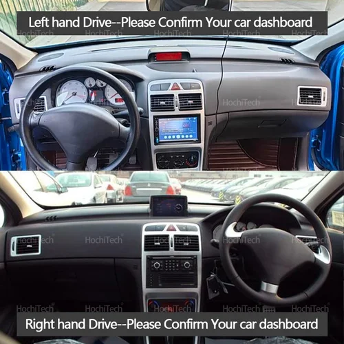 Imagen 2 del producto Para Peugeot 307 307sw 307cc 2002 ~ 2008 2005 2006 2007 cubierta del salpicadero del coche evitar almohadilla de luz Panel de instrumentos alfombrilla funda alfombras