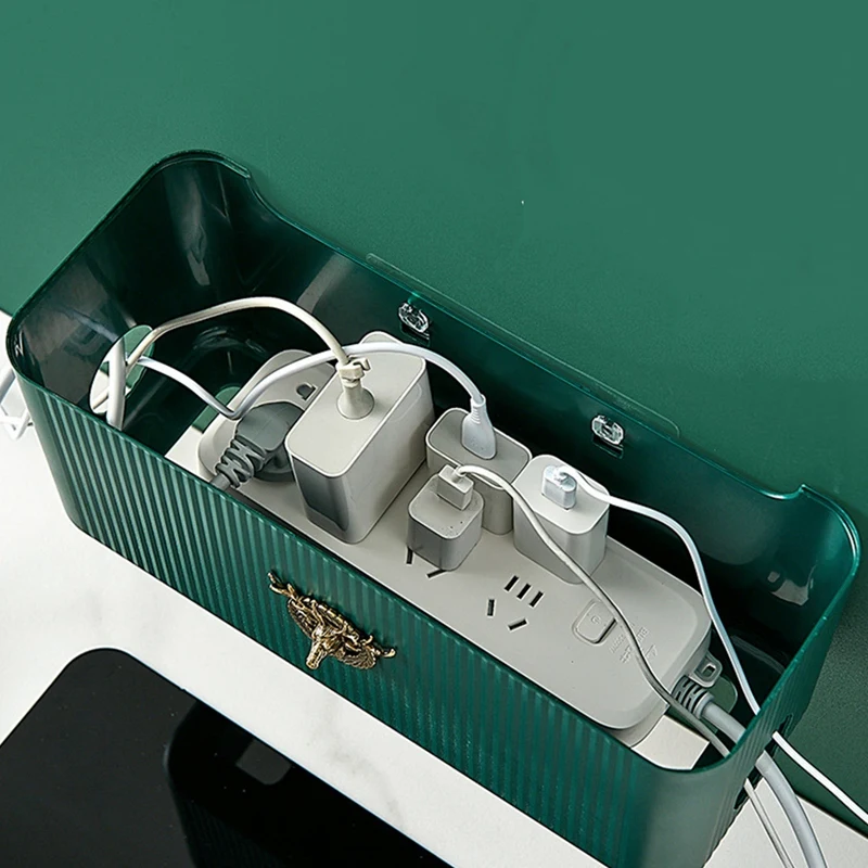 Elk Wire Cable Storage Case Organizer Box Socket Plug Wireless Wifi Router Board staffa per camera da letto domestica