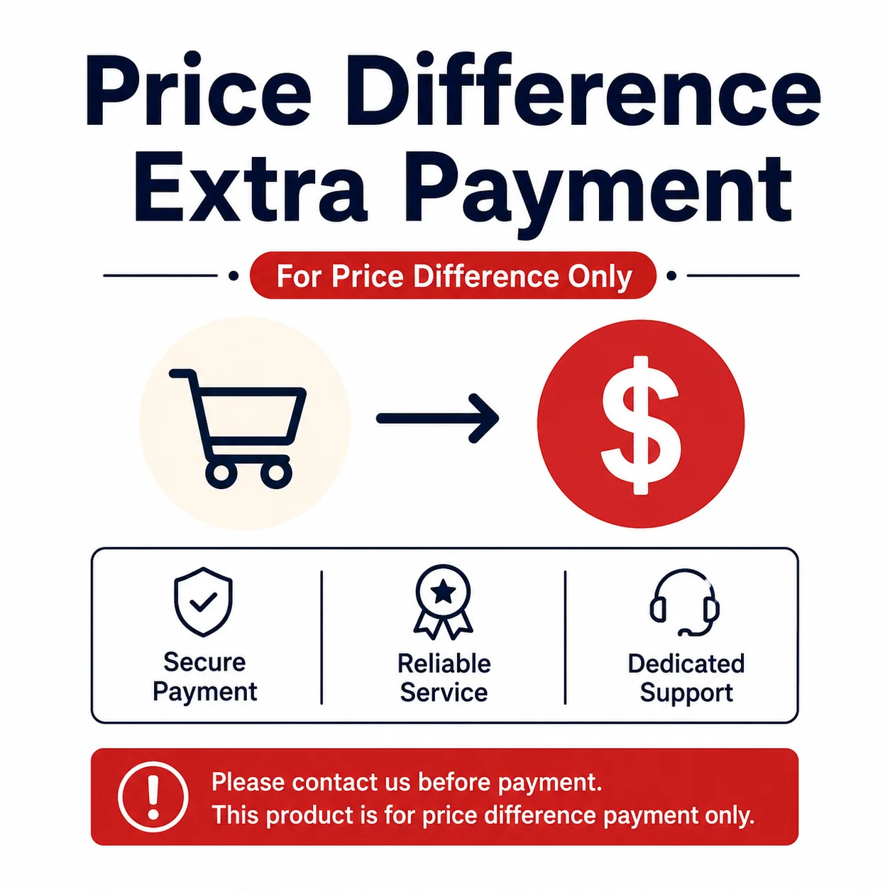 Extra Fee Balance Payment Link For Shipping Price Difference Only Contact Us Before Purchase Not Real Product