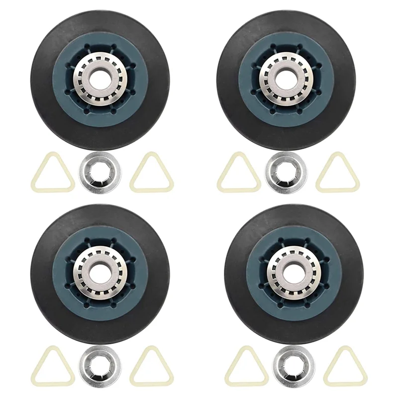 Paquete de 4 W 10314173   Reemplazo del rodillo del tambor del secadora para secadora compatible con WPW 10314173   Kit de soporte de tambor de rodillo Piezas de secadora-LITE