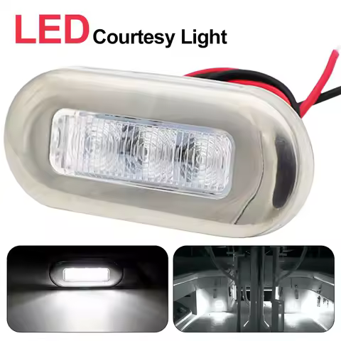 Yacht Cabin Deck Lamp Waterproof Boat Turn Signal Light DC 12V Stair Deck Transom Light Boat Indicator Lamp Boat Yacht Accessory