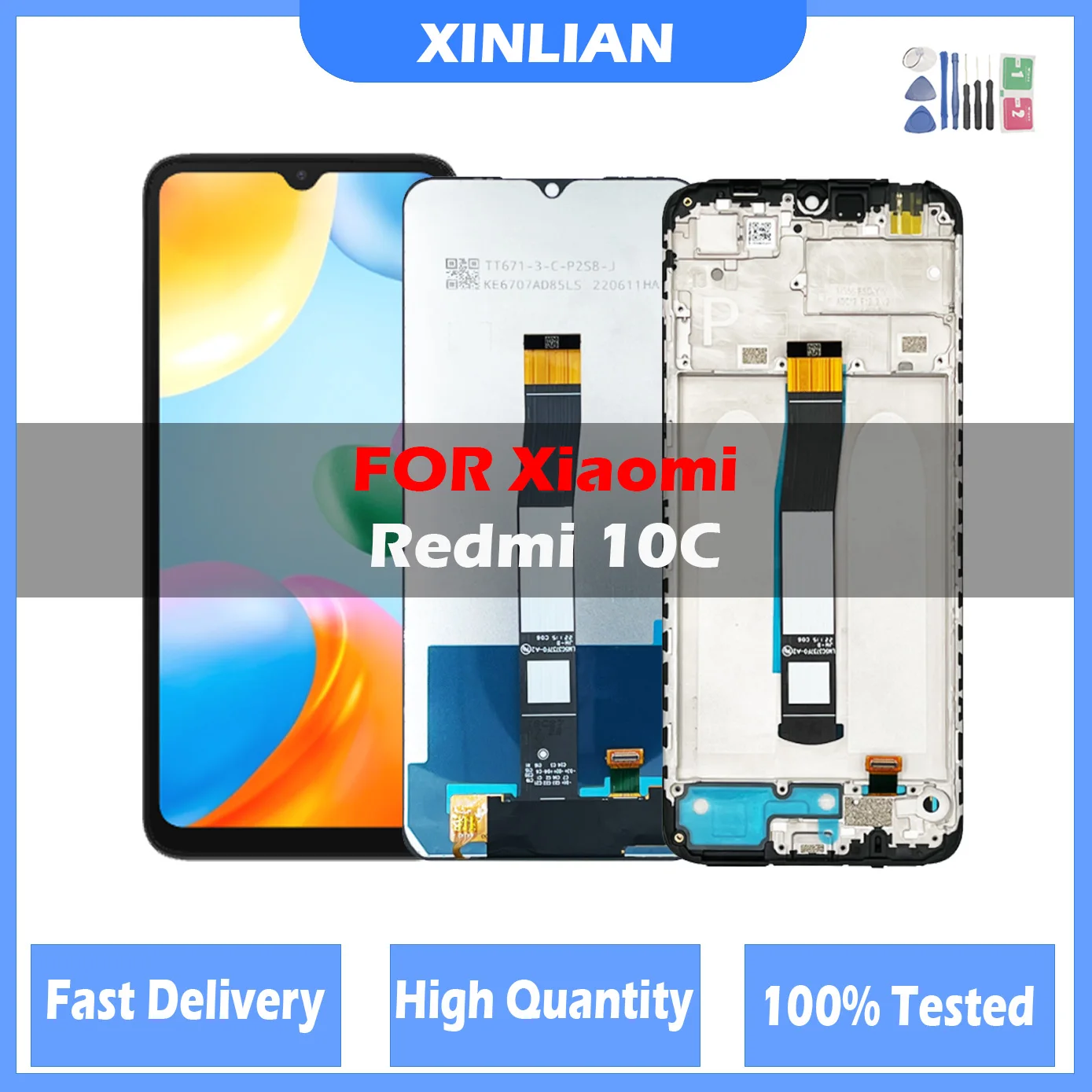 

6.71" LCD For Xiaomi Redmi 10C LCD Display Touch Screen Digitizer Assembly For Redmi 10c Display With Frame Replacement Parts