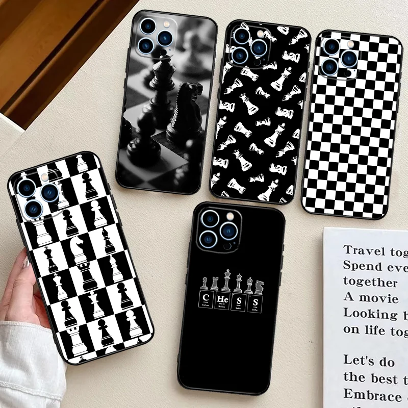 Chess Phone Case For iPhone 13 11 12 14 15 16 Pro Max 7 8 Plus X XS XR 12 13 Mini Bumper Cover