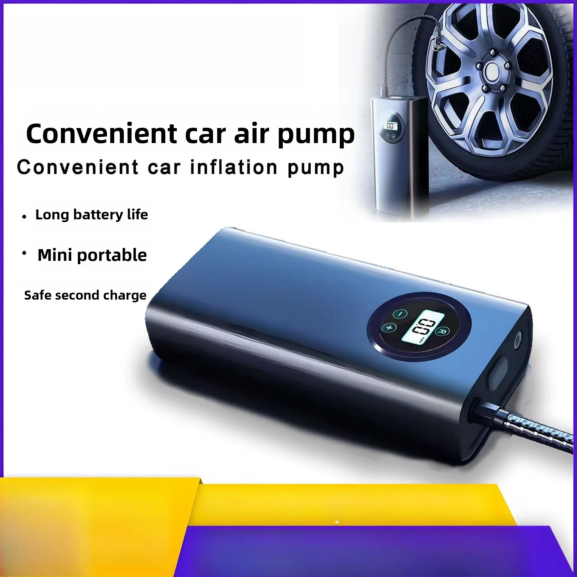 

Car Air Pump Wireless Digital Display Electric Vehicle Special Pump Small Portable Universal Tire Pump
